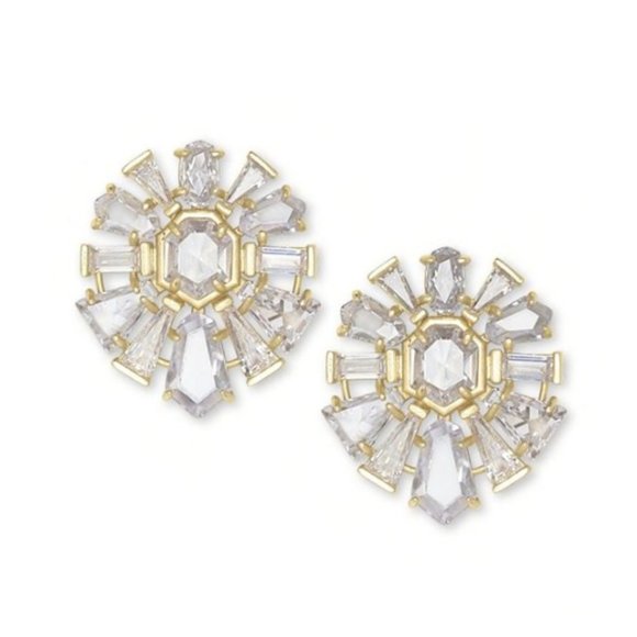 NWT - Kendra Scott- Jentry Stud Earrings in Lustre Glass - Picture 3 of 7